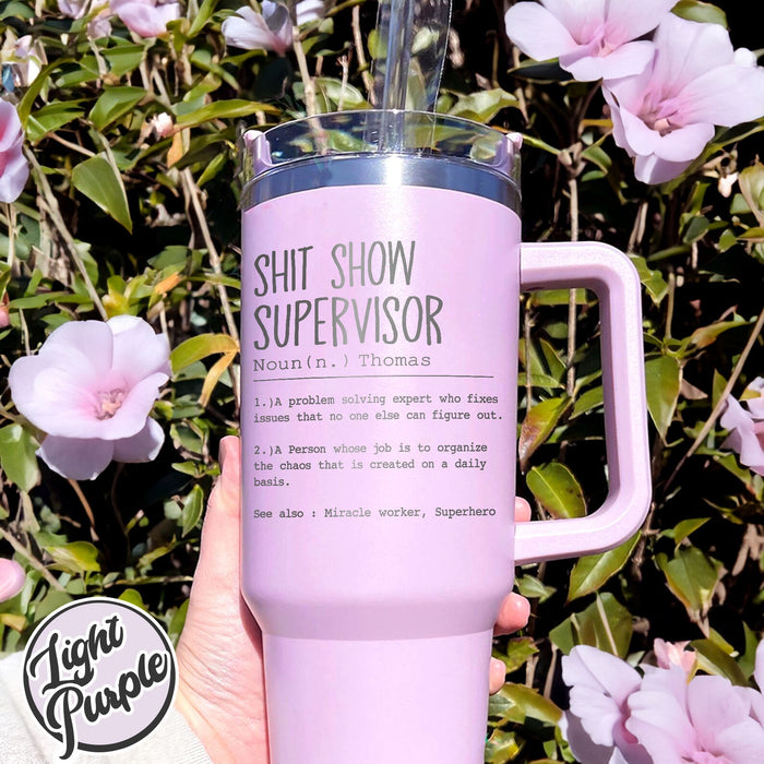 Shit Show Supervisor Tumbler, Goodbye Gift To Boss, Goodbye Gifts Tumbler, Goodbye Gift For Coworker Tumbler, Funny Coworker Tumbler