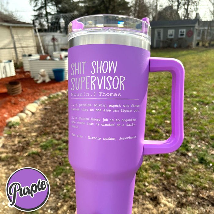 Shit Show Supervisor Tumbler, Goodbye Gift To Boss, Goodbye Gifts Tumbler, Goodbye Gift For Coworker Tumbler, Funny Coworker Tumbler