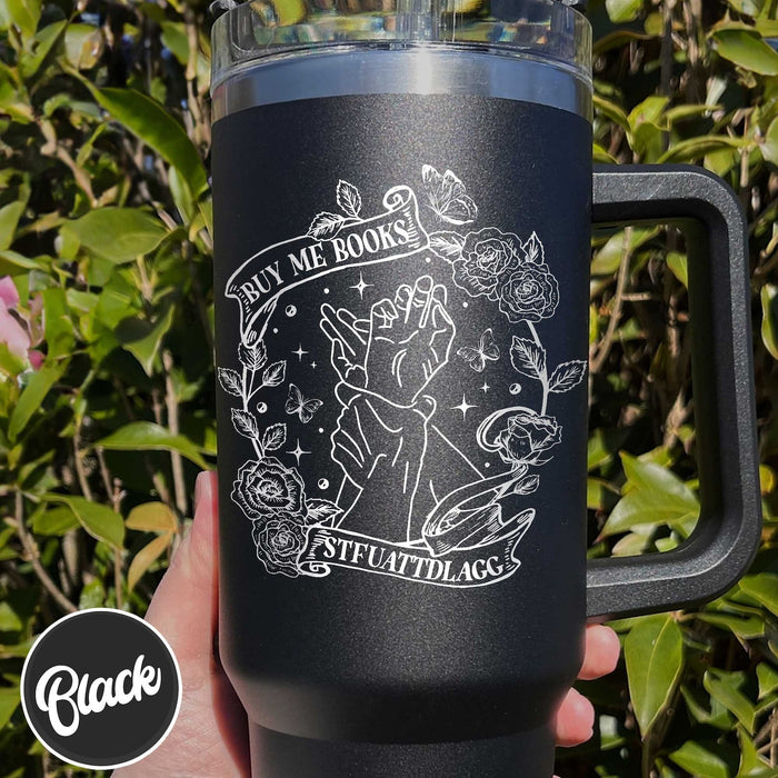 Smut Reader Tumbler, Laser Engraved Tumbler For Reader, Stfuattdlagg Mug, Smut Readers Book Club Tumbler 40oz, Engraved Tumbler Floral