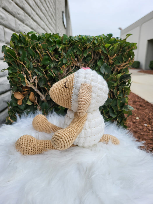 Crochet Sheep Handmade Animal Stuffed toys, Amigurumi Sheep Rattle Baby Teething