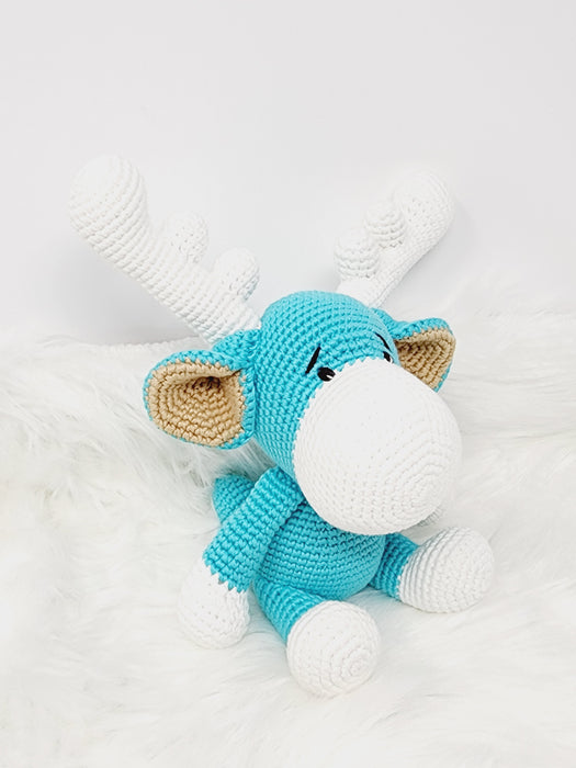 Crochet Reindeer Handmade Medium Doll, Amigurumi Reindeer Baby Toy