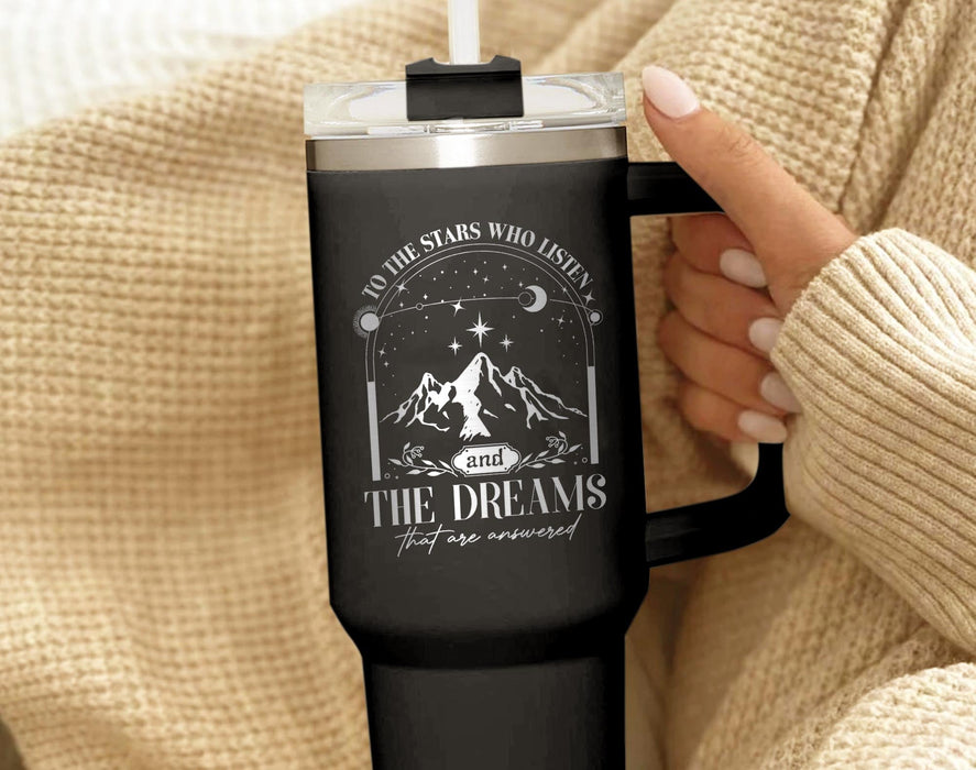 Acotar Velaris tumbler, Velaris Tumbler, 40oz Tumbler, Engraved Tumbler, Engraved Tumbler With Handle, Engraved Tumbler, Book Nook Velaris